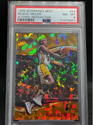 1998 Bowman's Best Basketball Reggie Miller Atomic Refractor #53
