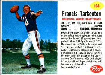 : 1967 Philadelphia # 106 Fran Tarkenton Minnesota