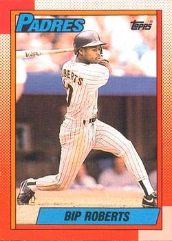 Bip Roberts Autographed 1990 Topps Card #307 San Diego Padres SKU