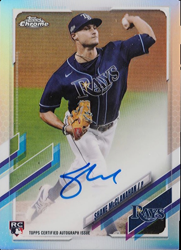 2021 Topps Fire SHANE MCCLANAHAN RC AUTO /99 Tampa Bay Rays