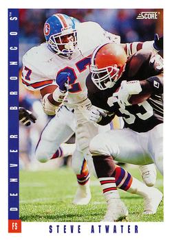 Autographed STEVE ATWATER Denver Broncos 1993 Topps card #292