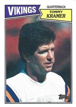 Tommy Kramer 1987 Topps Sticker Football Card #123 - Minnesota