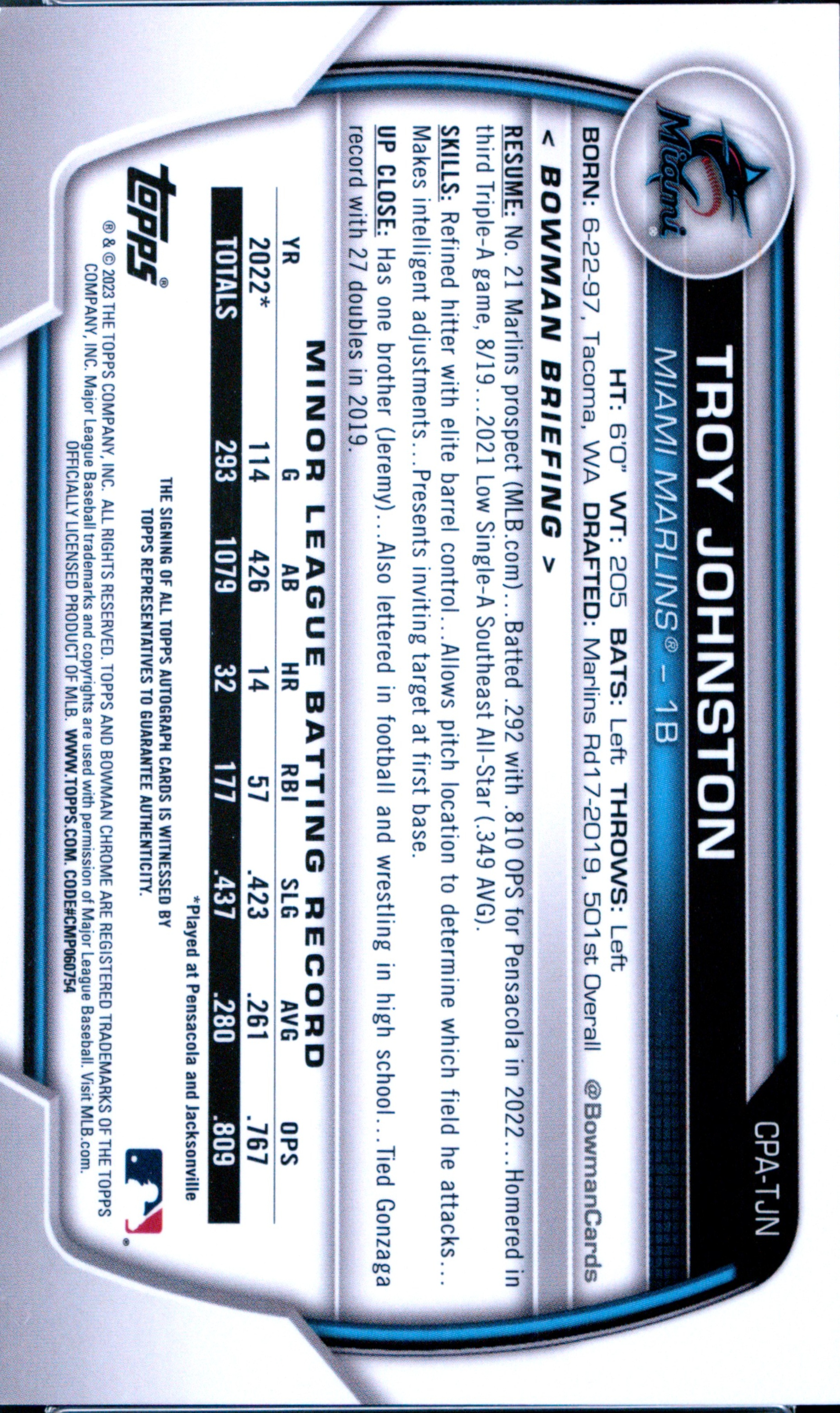 Troy Johnston Cards: Values, Rookies | Collectibles.com