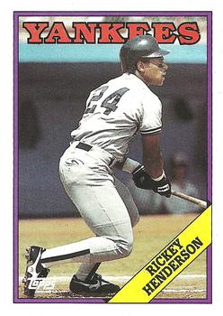 Rickey Henderson - Yankees #277 Donruss 1988 Baseball Trading Card