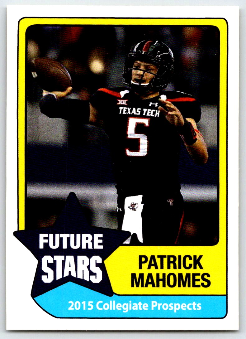 Patrick Mahomes II Rookie Card RC 2016 Future Jerseys College Card Texas  Tech Red Raiders KC Chiefs