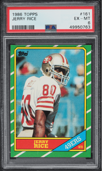 1986 Topps Jerry Rice Rookie Card #161