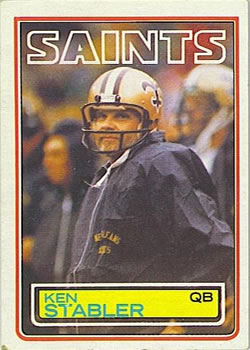 1973 Topps Football Ken Stabler RC 487 Oakland Raiders 