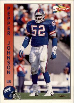 82 Pepper Johnson - New York Giants - 1991 Pro Set Platinum