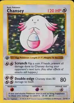 1999 1st Edition Shadowless Chansey #3 - $33,000