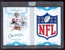 2018 Flawless Joe Montana NFL Shield Diamond Patch Auto 1/1 Masterpiece