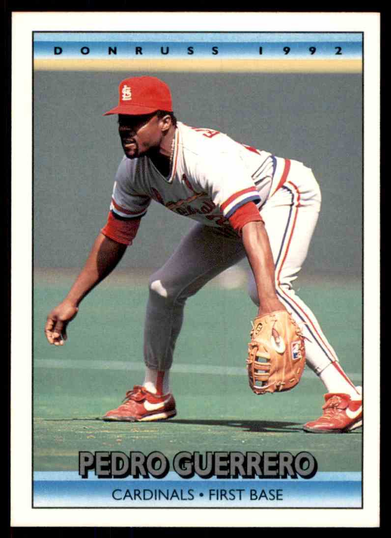 1985 Donruss Action All Star baseball card 34 Pedro Guerrero on