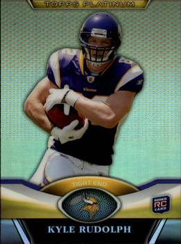 KYLE RUDOLPH 2011 GRIDIRON GEAR ROOKIE ORIENTATION VIKINGS JERSEY PATCH RC  /299!