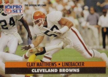 : 1990 Score Football #177 Clay Matthews Cleveland