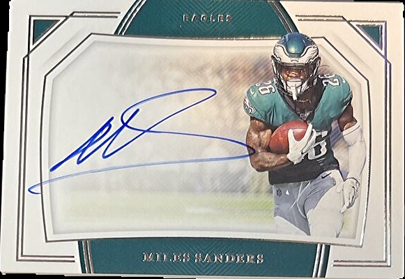 2019 Miles Sanders Rookie Optic top Autograph numbered card 17/50