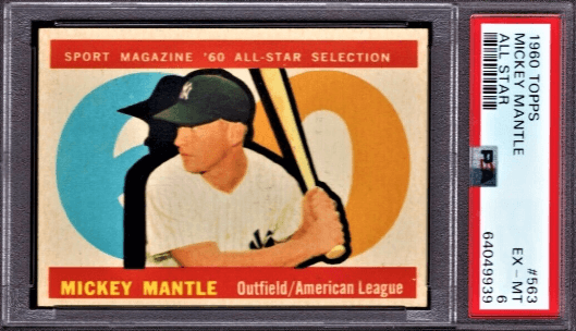 1960 Topps Mickey Mantle All-Star #563
