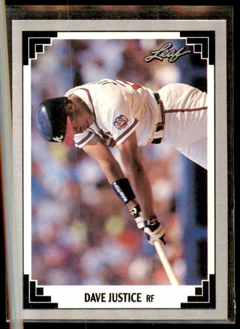 1990 Fleer David Justice Rookie Card #586 - Sports Trading Cards