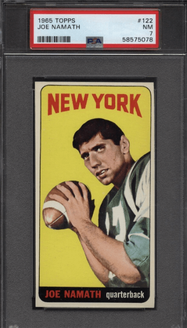 1965 Topps #122 Joe Namath Rookie Card