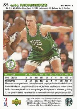 ERIC montross　NBA　プロバスケットボール　トレーディングカード 1994-95 Collector's Choice German Edition Gold Eric Montross