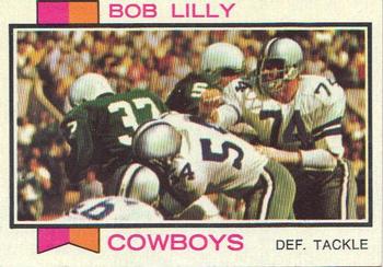 Bob Lilly Autographed 1972 Topps #145 Football Card (dallas Cowboys)