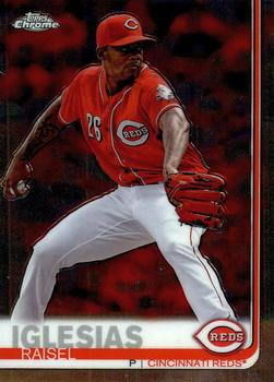 2018 Topps Chrome Green Wave Refractors #82 Raisel Iglesias /99 REDS