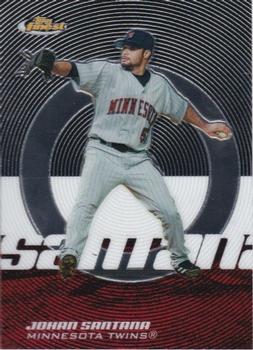 Johan Santana player worn jersey patch baseball card (Minnesota Twins) 2006  Topps All Star Stitches #ASJS