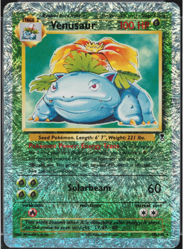 2002 Pokémon Legendary Collection Reverse Holographic #18 Venusaur - $2,325