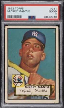 1952 Topps Mickey Mantle #311