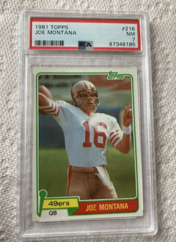 1981 Topps Joe Montana Rookie Card #216