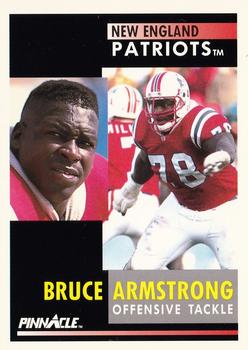 Bruce Armstrong autographed football card (New England Patriots) 1996 Topps  #142