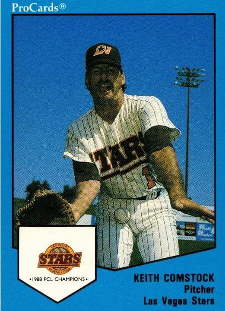 1989 ProCards Las Vegas Stars Keith Comstock #14