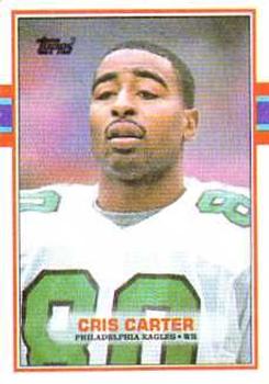 1990 Score Cris Carter Philadelphia Eagles Football Card VFBMD