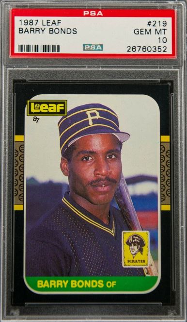 1987 Leaf Barry Bonds #219 Rookie Card