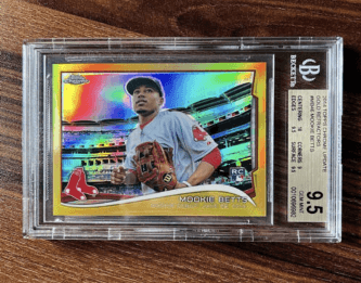 2014 Topps Chrome Update Series Mookie Betts RC Gold Refractor #MB-46