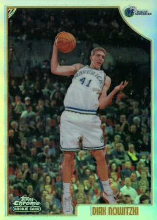 1998 Topps Chrome Refractor Dirk Nowitzki Rookie Card #154
