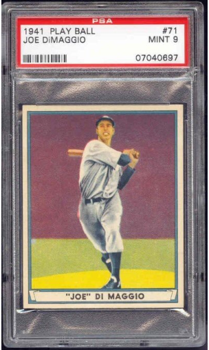 1939 Play Ball Joe Dimaggio #26 SGC 40 VG 3. Baseball Cards