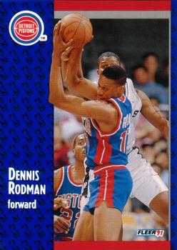 All 4 Cards HOF RARE 1990 Hoops Dennis Rodman All-star 10 & Dennis Rodman  Defensive Player of the Year NBA Hoops 1990 109 