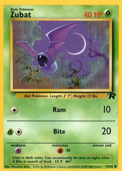 zubat pokemon card price - (57) - Fossil Colorless Speed Dive (20) Weakness Fighting ×2 Resistance None None Retreat Cost Zubat holo - EX Hidden