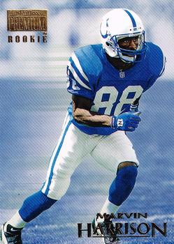 Marvin Harrison player worn jersey patch football card (Indianapolis Colts)  2004 Donruss Elite Career Best Refractor #CB12 LE 20/250