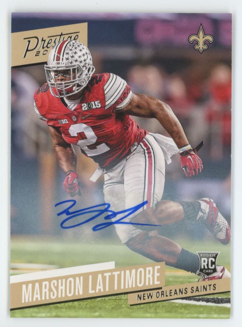 Marshon Lattimore Autographed New Orleans Saints White Logo