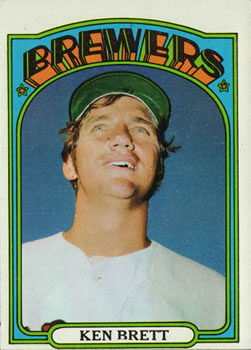 1977 Topps #631 - Ken Brett / George Brett Big League Brothers 7 - NM