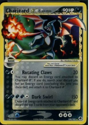 2006 Pokémon EX Dragon Frontiers Gold Star Charizard #100 - $60,221