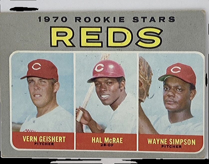 1970 Topps #683 Reds 1970 Rookie Stars - Vern Geishert / Hal McRae ...