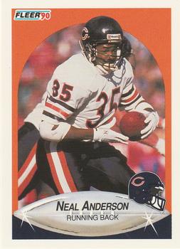 1990 Score Neal Anderson Chicago Bears Football Card VFBMD