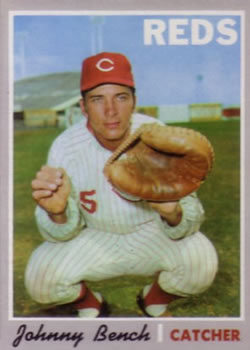1978 Topps Johnny Bench Baseball Card Reds (HOF) #3698