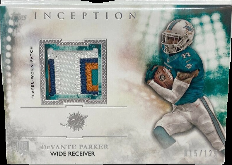 Rookie Jersey patch Devante parker offers card