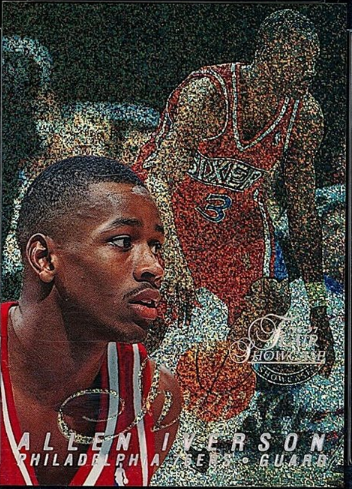 1996 Flair Showcase Legacy Collection Allen Iverson Rookie Card #3 (Row 0)