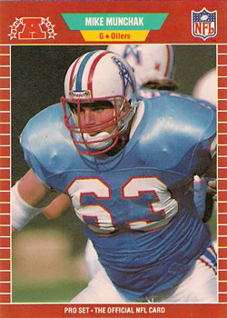 fleer football 1990 #134 mike munchak houston o - Buy Collectible