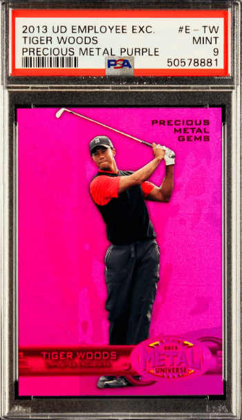 2013 Tiger Woods Precious Metal Gems (PMG) Purple /125 (Employee Exclusive) #E-TW