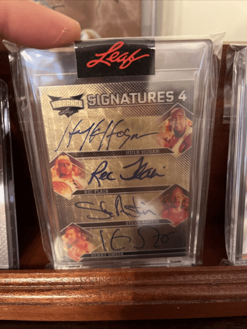 2022 Leaf Vibrance Quad Hulk Hogan / Ric Flair / Steve Austin / Kenny Omega Auto 1/1