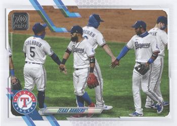  Texas Rangers/Complete 2021 Topps Baseball Team Set (Series 1)  with (8) Cards. ***PLUS (10) Bonus Rangers Cards 2020/2019*** : Everything  Else